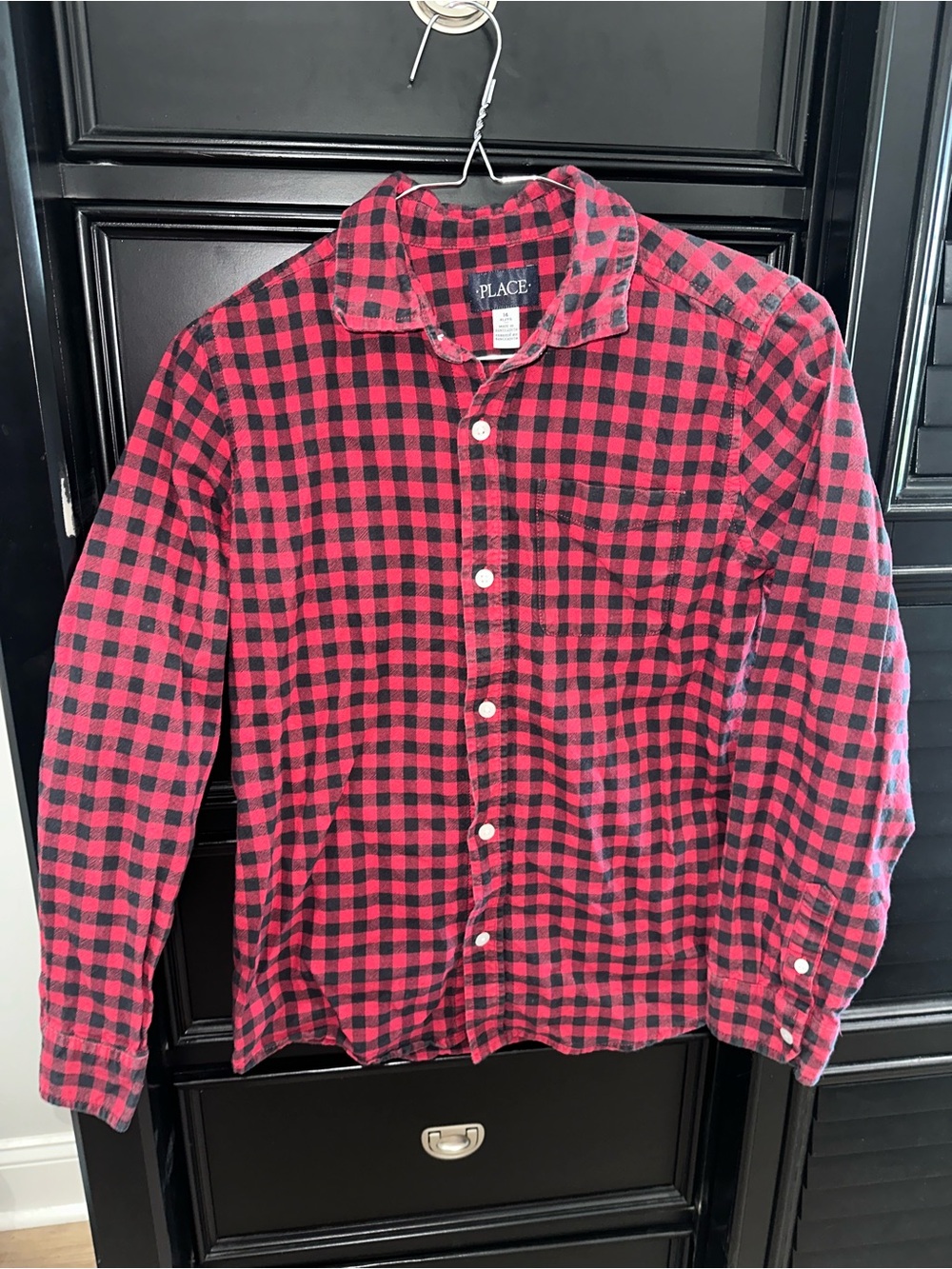 Place Red & Black Plaid Button-Up Shirt